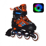 роликовые коньки Racing Orange LED подсветка колес 38-41